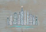 NORTH FORK SKYLINE (Towns) - Giclée on Canvas