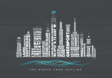 NORTH FORK SKYLINE (Towns) - Giclée on Canvas
