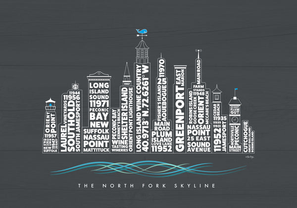 NORTH FORK SKYLINE (Towns) - Giclée on Canvas